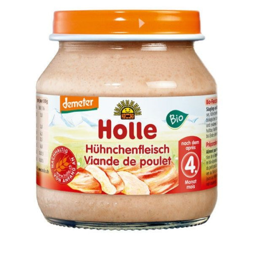 Holle Organic Chicken Puree 4+ Months 4.41 oz (125 g)