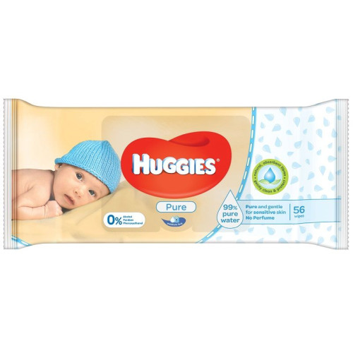 Huggies Pure Wet Wipes 56 pcs