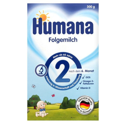 Humana 2 Follow-on Milk for Infants from 6 to 10+ Months 10.58 oz (300 g)