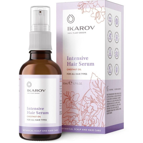 Ikarov Intensive Nourishing Hair Serum with Chestnut for a Healthy Scalp 1.69 fl oz (50 ml)