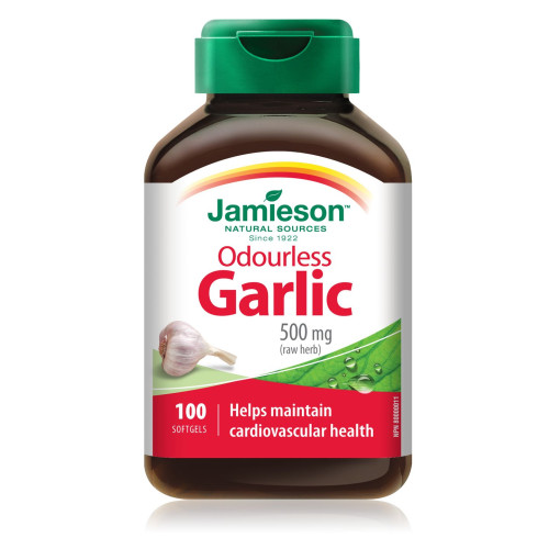 Jamieson Odorless Garlic Extract 500 mg 100 Capsules