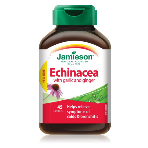 Jamieson Echinacea with Garlic and Ginger 45 Capsules