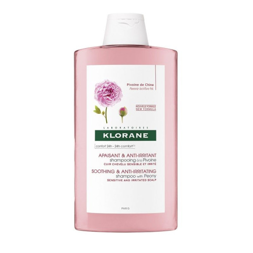 Klorane Soothing Shampoo with Chinese Peony for Irritated Scalp 13.53 fl oz (400 ml)