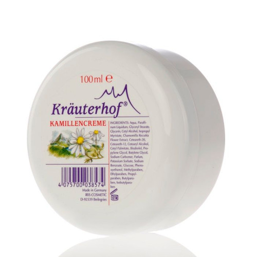 Krauterhof Nourishing Cosmetic Face Cream for Sensitive Skin with Chamomile 3.38 fl oz (100 ml)