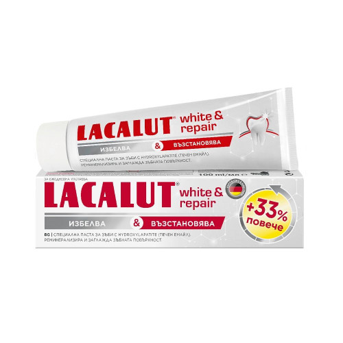Lacalut Whiteandrepair Toothpaste for Cleaning and Whitening Teeth 2.54 fl oz (75 ml)