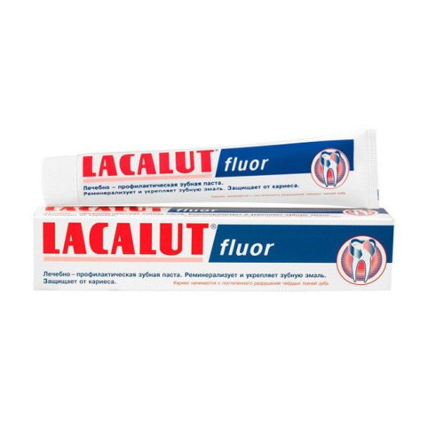 Lacalut Fluor Toothpaste for Cleaning Teeth and Protecting Against Cavities 2.54 fl oz (75 ml)
