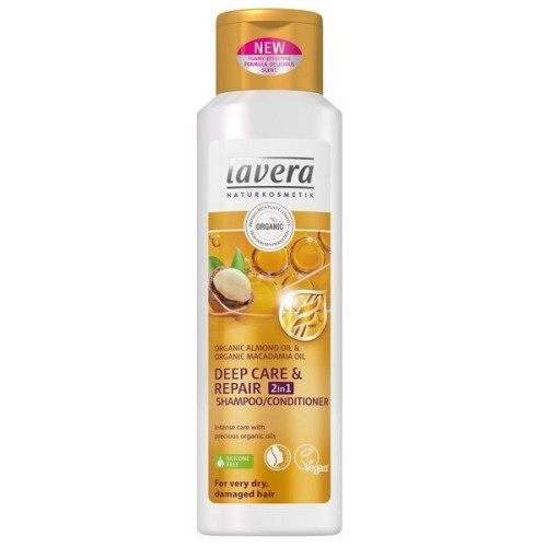 Lavera Deep Care and Repair 2 in 1 Shampoo and Conditioner for Dry and Damaged Hair 8.45 fl oz (250 ml)