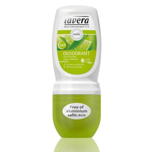 Lavera Organic Deodorant Roll-On for Body Against Perspiration with Verbena and Lime 1.69 fl oz (50 ml)