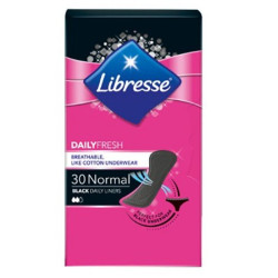 Libresse Daily Fresh Normal Black Daily Sanitary Pads 30 pcs