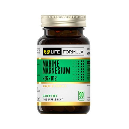 Life Formula Marine Magnesium Vitamin B6 + B12 for Fatigue Relief and Recovery 90 Capsules