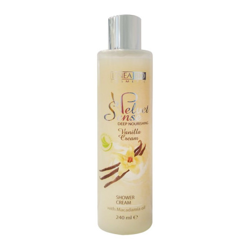 Linea Bio Velvet Sense Deeply Nourishing Body Shower Gel with Vanilla Scent 8.12 fl oz (240 ml)