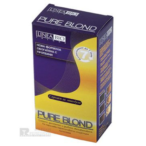 Linea Bio Salone Pure Blond Lightening Hair Product with Lavender Scent for Short Hair 0.53 oz (15 g) 2 Sachets