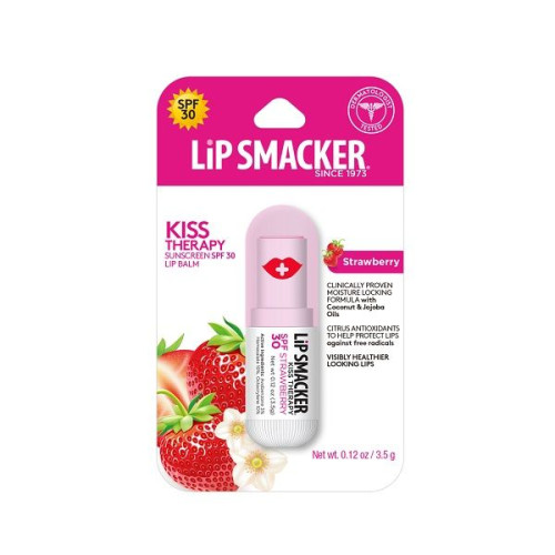 Lip Smacker Kiss Therapy Strawberry Flavor Lip Balm SPF 30 0.12 oz (3.5 g)