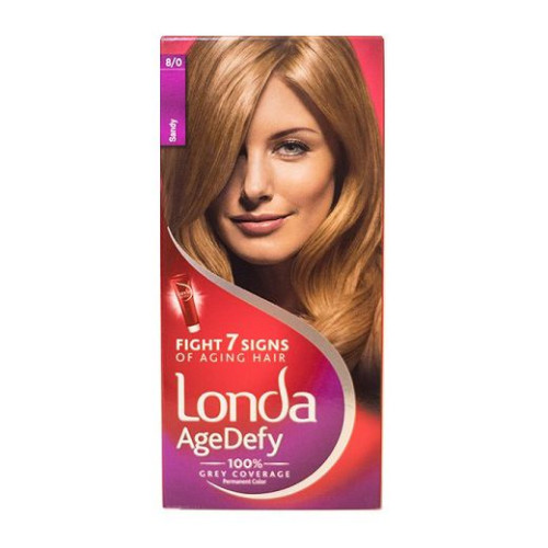 Londa Age Defy Cream Hair Color for Full Coverage of Gray Hair Color 8/0
