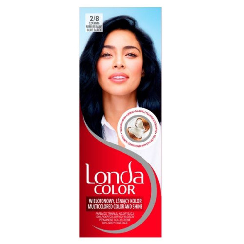 Londa Color Permanent Cream Hair Color 2/8 Black with Blue Reflections