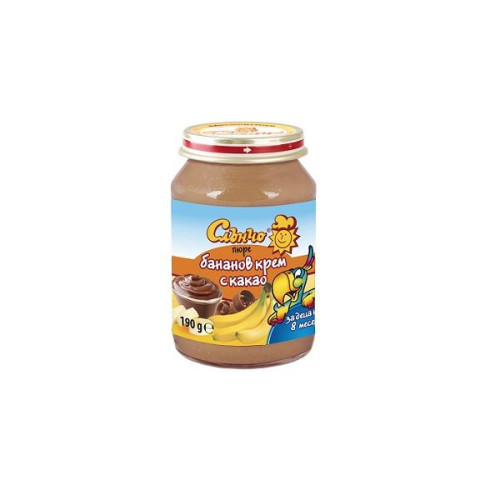 Slancho Fruit Dessert Banana Cream with Cocoa for Children 8+ Months 6.7 oz (190 g)