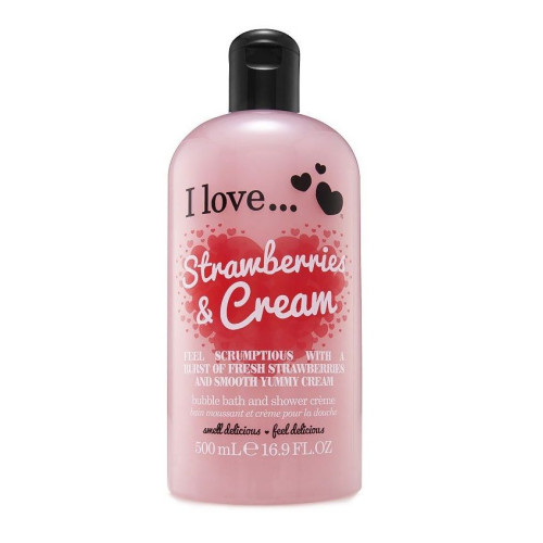 I Love Strawberry and Cream Scented Body Wash 16.91 fl oz (500 ml)