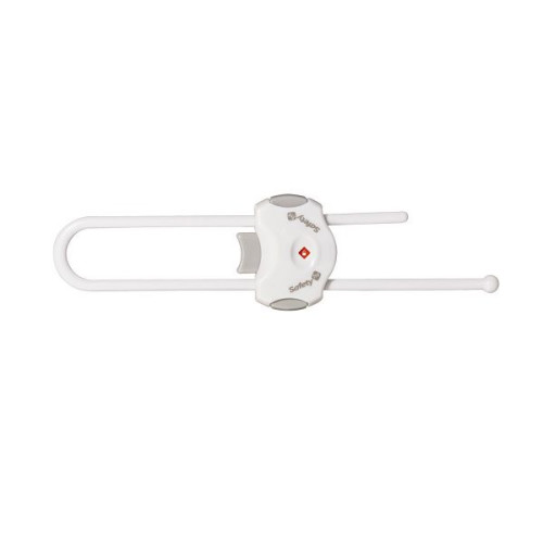 Safety Cabinet Lock with Slider - White