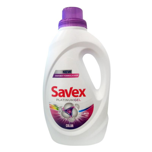 Savex Platinum Gel Color Liquid Laundry Detergent for Colored Fabrics 33.48 fl oz (990 ml)