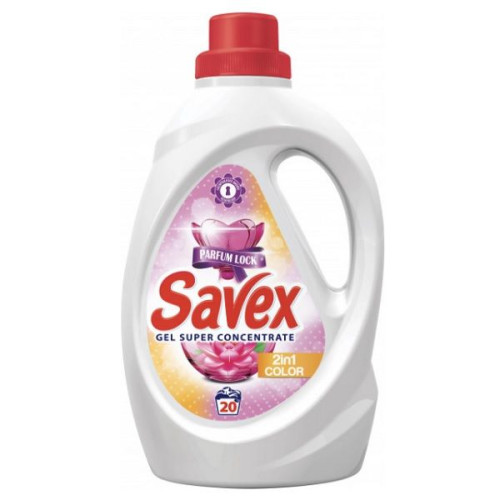 Savex Parfum Lock 2-in-1 Color Liquid Laundry Detergent for Colored Fabrics 37.2 fl oz (1100 ml)