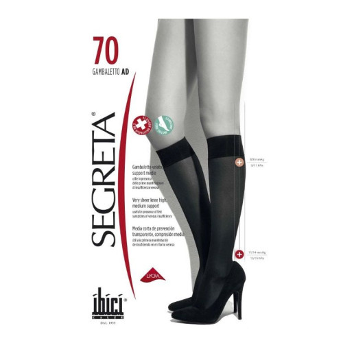 Segreta Gambaletto Ad 70 Women's Socks with Medium Compression Color Chamois Size 2 1 pc