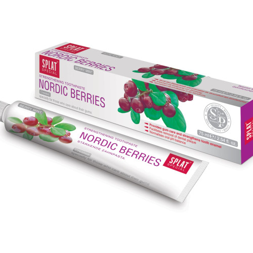 Splat Nordic Berries Delicate Toothpaste with Northern Berries for Fresh Breath 2.54 fl oz (75 ml)