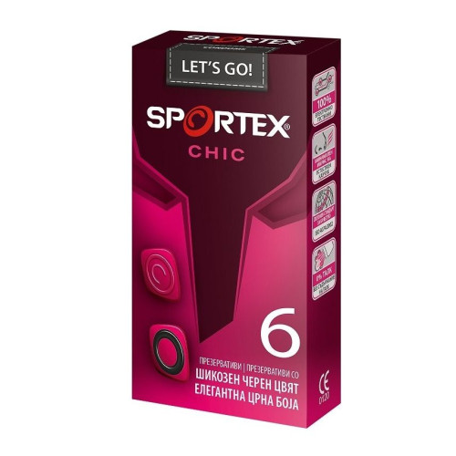 Sportex Chic Black Condoms 6 pcs