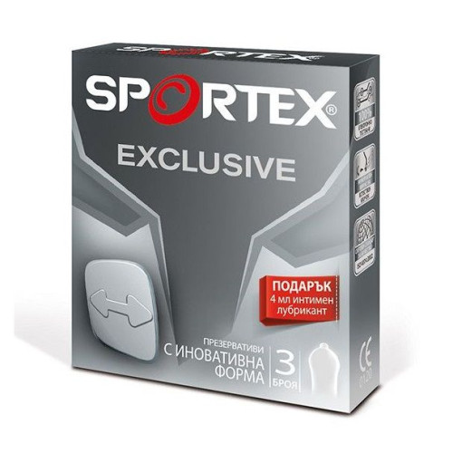 Sportex Exclusive Condoms with Innovative Shape 3 pcs