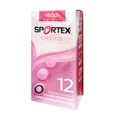Sportex Lady's Choice Combination of 3 Types of Condoms 12 pcs