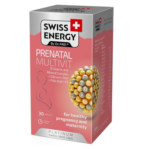 Swiss Energy Prenatal Multivit Multivitamins for Pregnant and Breastfeeding Women 30 Capsules