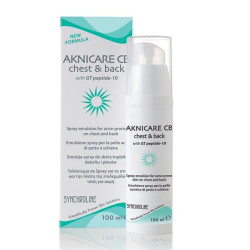 Synchroline Aknicare Chest and Back Emulsion Spray for Chest and Back for Acne-Prone Skin 3.38 fl oz (100 ml)