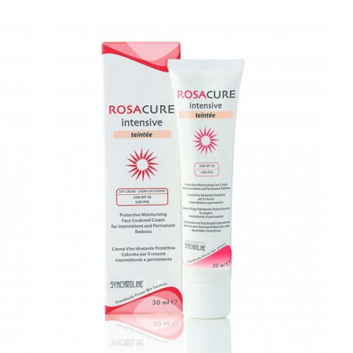 Synchroline Rosacure Intensive Tinted Cream for Face and Skin with Rosacea in Dark Color SPF 30 1.01 fl oz (30 ml)