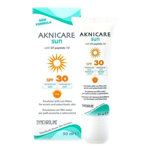 Synchroline Aknicare Sunscreen Face Cream for Oily and Sensitive Skin SPF 30 1.69 fl oz (50 ml)