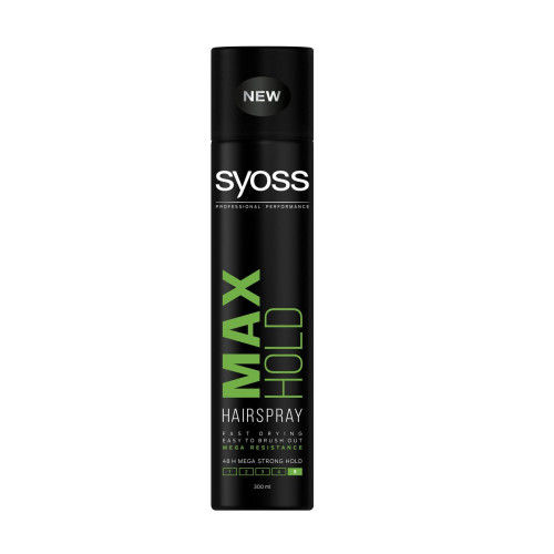 Syoss Max Hold Hair Spray with Mega Strong Hold 10.14 fl oz (300 ml)