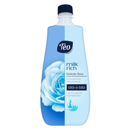 Teo Milk Rich Delicate Rose Moisturizing Liquid Soap with Glycerin and Rose Scent - Refill 27.05 fl oz (800 ml)