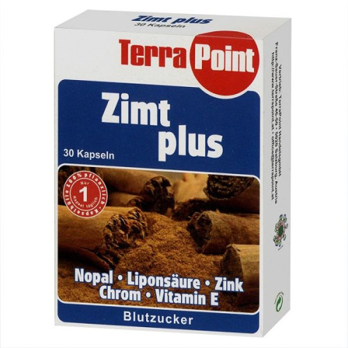 Terra Point Cinnamon Plus for Diabetes and High Blood Sugar 300 mg 30 Capsules