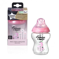 Tommee Tippee Easi-Vent Feeding Bottle for Children 0+ Months 8.79 fl oz (260 ml) - Pink