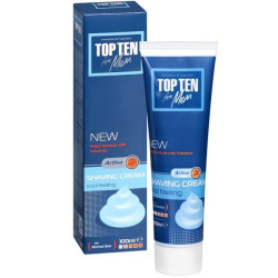 Top Ten for Men Active Cool Feeling Shaving Cream for Men 3.38 fl oz (100 ml)