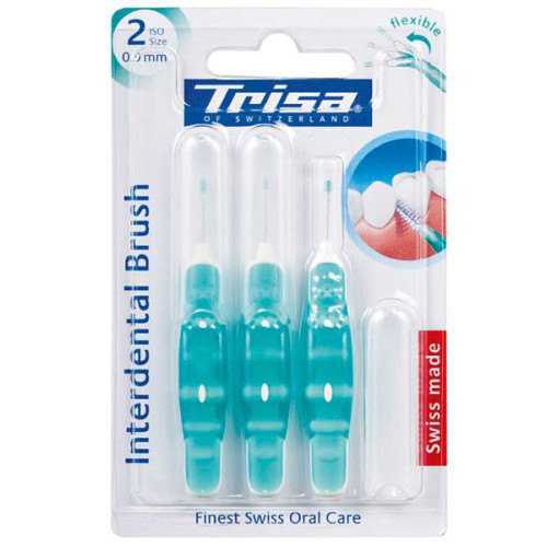 Trisa Interdent Flexible Interdental Brushes 0.08 in (2 mm) 2 pcs
