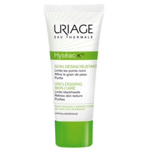 Uriage Hyseac K18 Deep Pore Cleansing Emulsion Mattifying Effect Suitable for Oily Skin SPF 30 1.35 fl oz (40 ml)