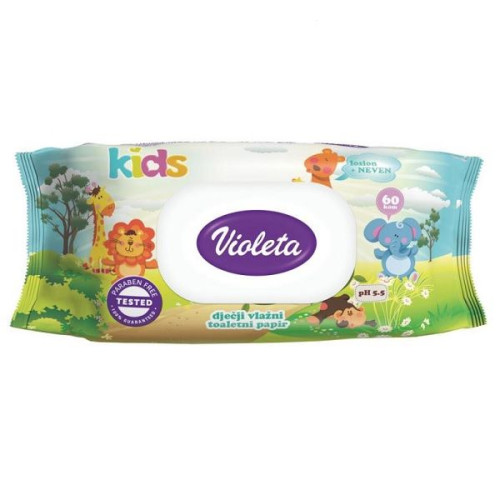 Violeta Wc Kids Toilet Wipes for Children with Calendula Extract 60 pcs