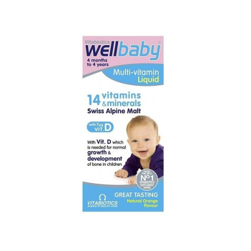 Vitabiotics Welbaby Effective Syrup for Children and Babies Rich in Multivitamins 5.07 fl oz (150 ml)