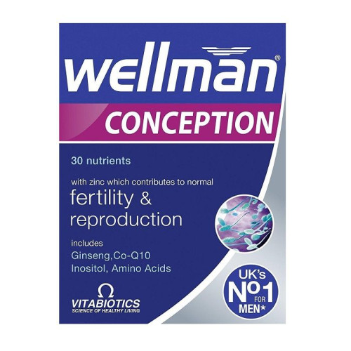 Vitabiotics Wellmen Conception Support the Reproductive System Fertility and Potency in Men 30 Tablets