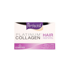Vitabiotics Perfectil Platinum Collagen Drinking Vials for Healthy Hair Skin and Nails Orange 16.91 fl oz (500 ml) 10 Drinking Vials