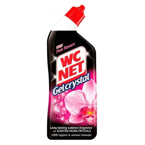 WC Net Crystal Liquid Toilet Cleaner Pink Flowers 25.36 fl oz (750 ml)