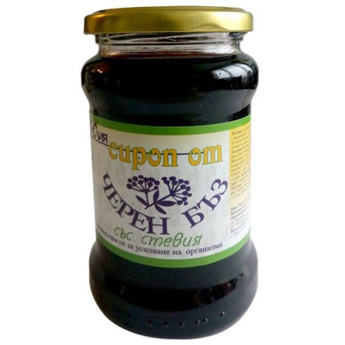 Yulia Black Elderberry Syrup with Stevia 14.46 oz (410 g)