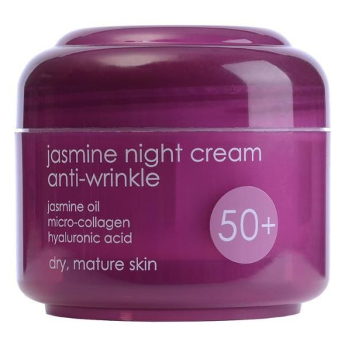 Ziaja 50+ Anti-Wrinkle Night Cream for Dry Skin with Jasmine 1.69 fl oz (50 ml)