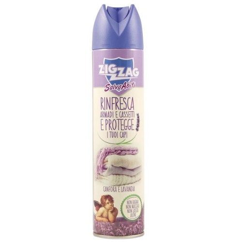 Zig Zag Salva Abiti Moth Repellent Spray with Lavender Scent 10.14 fl oz (300 ml)