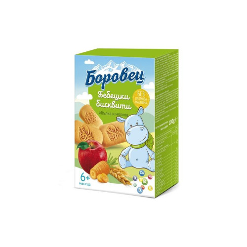 Borovets Baby Biscuits with Apple and Carrot for Children 6+ Months 3.53 oz (100 g)