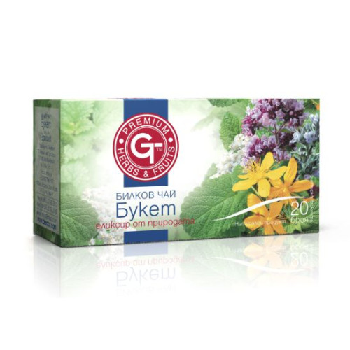 GT Herbal Tea Bouquet Tea with Traditional Herbs and Apple 0.05 oz (1.5 g) 20 Filter Bags